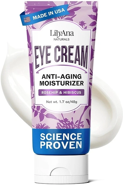 LilyAna Naturals Eye Cream for Dark Circles and Puffiness, 1.7 oz