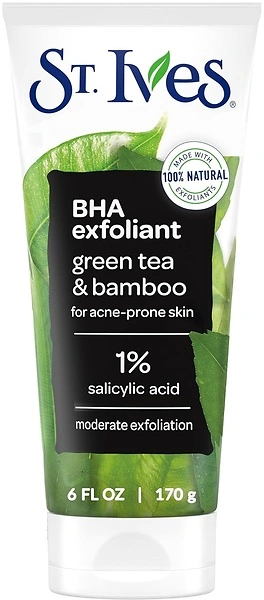 St. Ives Blackhead Clearing Face Scrub, Green Tea & Bamboo, 6 oz