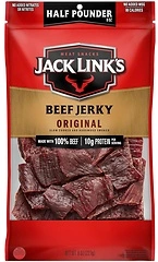 Jack Link's Beef Jerky, Original, 1/2 Pounder Bag, 10g Protein, 80 Calories, 8oz