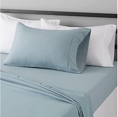 Amazon Basics Lightweight Microfiber 3 Piece Bed Sheet Set, Twin, Spa Blue