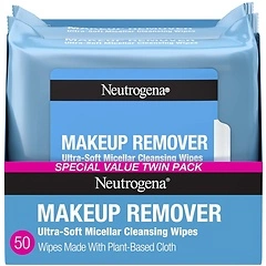 Neutrogena Makeup Remover Wipes, Ultra-Soft Cleansing, Twin Pack, 25 Count