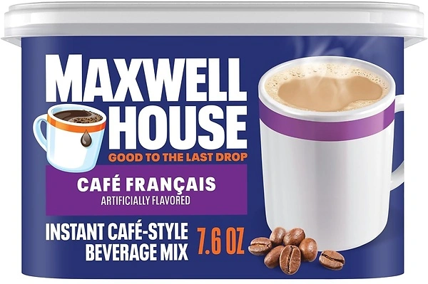 Maxwell House Instant Cafe-Style Beverage Mix, Cafe Francais, 7.6 oz