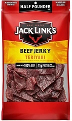 Jack Link's Teriyaki Beef Jerky, Pounder Bag, 96% Fat Free, 11g Protein - 80 Calories