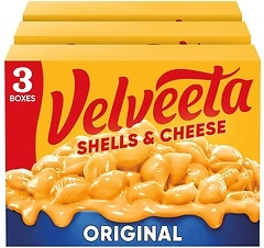 Velveeta Shells & Cheese Original Shell Pasta & Cheese Sauce, 3 Count, 12 oz Boxes