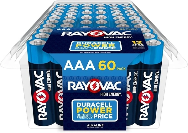 Rayovac AAA Batteries, Alkaline Triple A Batteries (60 Battery Count)