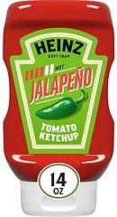 Heinz Tomato Ketchup Blended With Jalapeno, 14 oz Squeeze Bottle
