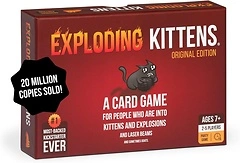 Exploding Kittens Original Edition, Funny Card Game for Family, 56 Cards, 2-5 Players