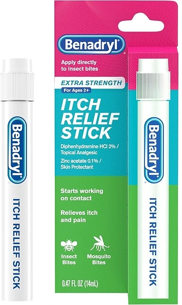 Benadryl Extra Strength Itch Relief Stick, Topical Analgesic, 0.47 fl. oz