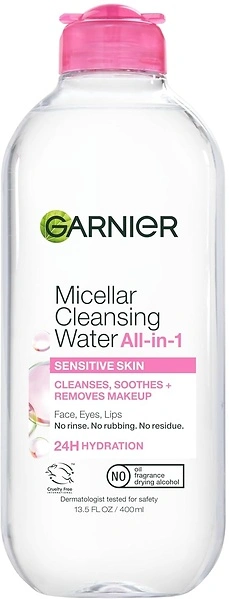 Garnier Micellar Water, Hydrating Facial Cleanser & Makeup Remover, 13.5 Fl Oz