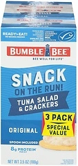 Bumble Bee Tuna Salad with Crackers Kit, 3.5 oz, Pack of 3 - Ready to Eat