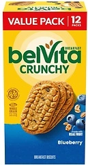 belVita Blueberry Breakfast Biscuits, Value Pack, 12 Packs (4 Biscuits Per Pack)