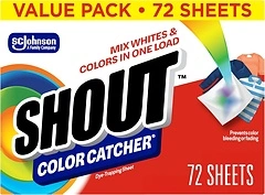 Shout Color Catcher Sheets for Laundry, Prevent Color Runs, 72 Count