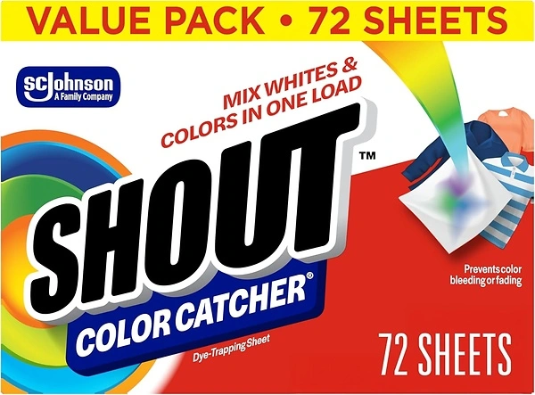 Shout Color Catcher Sheets for Laundry, Prevent Color Runs, 72 Count