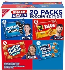 Nabisco Classic Mix Variety Pack, OREO, CHIPS AHOY!, Nutter Butter, 20 Snack Packs