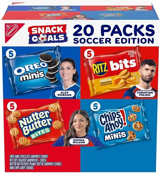 Nabisco Classic Mix Variety Pack, OREO, CHIPS AHOY!, Nutter Butter, 20 Snack Packs
