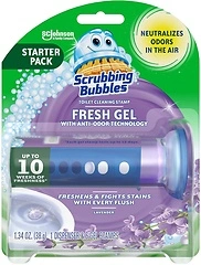 Scrubbing Bubbles Toilet Gel Stamps, Lavender Scent, 1 Dispenser with 6 Stamps