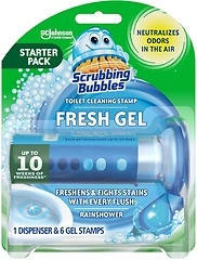 Scrubbing Bubbles Toilet Gel Stamps, Fresh Cleaning Stamps, Rainshower Scent, 6 Count
