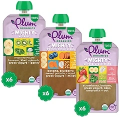 Plum Organics Mighty 4 Toddler Food Pouch, 4 oz, 18-Pack, Fruit & Vegetable Blend