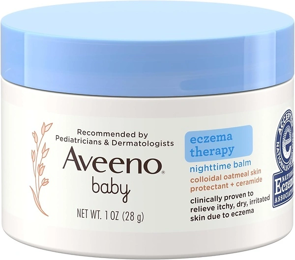 Aveeno Baby Eczema Therapy Nighttime Moisturizing Balm, 1 oz, Fragrance-Free