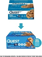 Quest Nutrition Oatmeal Chocolate Chip Protein Bars, 20g Protein, 12 Count