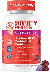 SmartyPants Kids Probiotic & Prebiotic Gummies, Grape, 60 Count