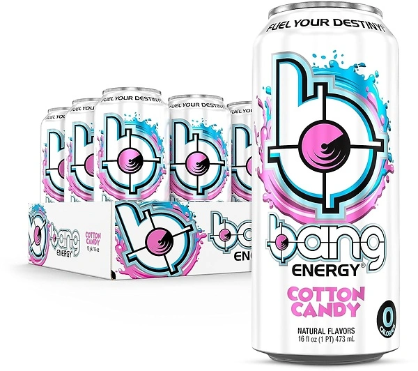 Bang Energy Cotton Candy, Sugar-Free Energy Drink, 16-Ounce