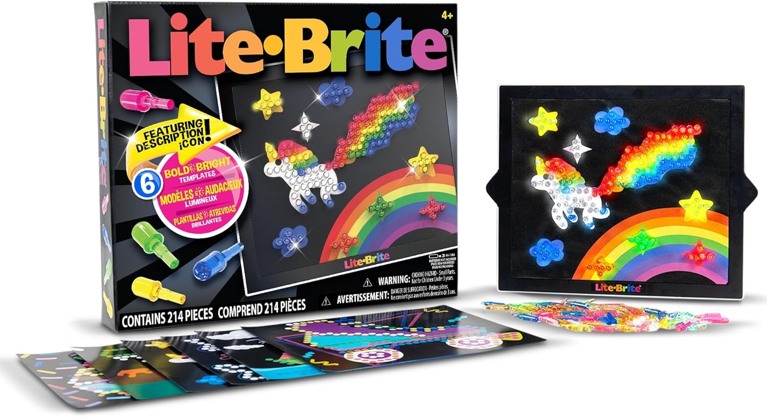 Lite Brite Classic - Create Art with Light, STEM Toy, Educational Learning, Ages 4+