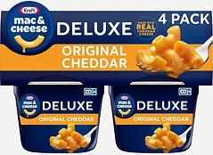 Kraft Deluxe Original Easy Microwavable Macaroni and Cheese Cups, 4 Count