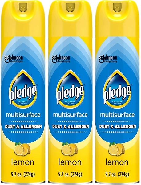 Pledge Everyday Clean Multi Surface Cleaner, Lemon, 9.7 oz, 3 Pack