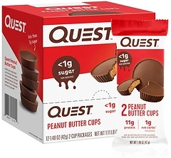 Quest Nutrition Peanut Butter Cups, 11g Protein, 1g Sugar, Low Carb, 12 Count