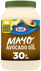 Kraft Mayo with Avocado Oil Reduced Fat Mayonnaise, 30 fl oz Jar