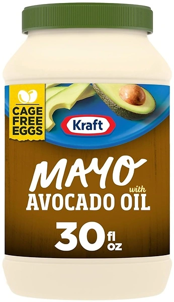Kraft Mayo with Avocado Oil Reduced Fat Mayonnaise, 30 fl oz Jar