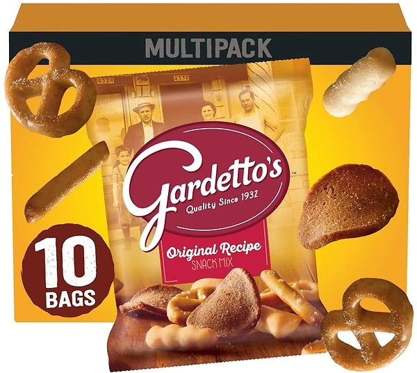 Gardetto's Snack Mix, Original Recipe, Single Serve Bags Multipack, 10 Ct, 17.5 oz