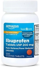 Amazon Ibuprofen 200mg Tablets, Pain Reliever, 500 Count