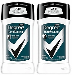 Degree Men UltraClear Antiperspirant Deodorant, Black+White, 2.7 oz, 2 Count