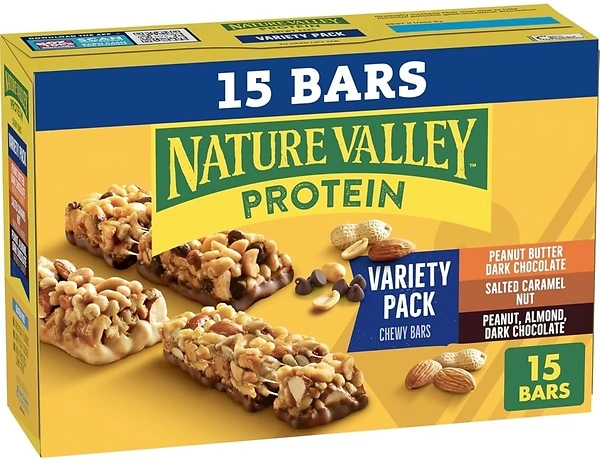 Nature Valley Protein Granola Bars, Snack Variety Pack, Chewy Bars, 15 ct, 21.3 OZ