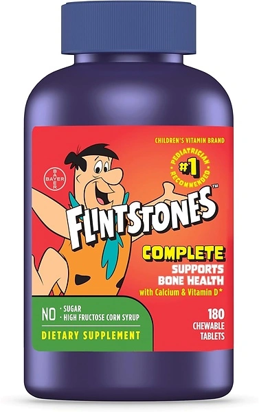 Flintstones Complete Chewable Kids Vitamins, Multivitamin for Kids 2+, 180 Count