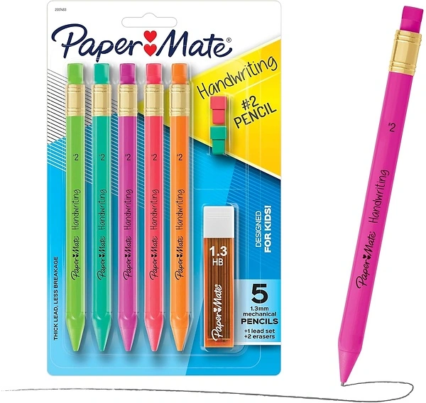 Paper Mate Handwriting Triangular Mechanical Pencil Set, 1.3mm, 8 Count