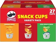 Pringles Potato Crisps, On-the-Go Snacks, Variety Pack, 27 Cups, 19.3oz Box