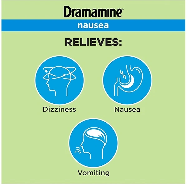 Dramamine Nausea Long Lasting, Nausea Relief, 10 Count (Pack of 2)