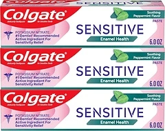 Colgate Sensitive Enamel Health Toothpaste for Sensitive Teeth, 3 Pack, 6 oz