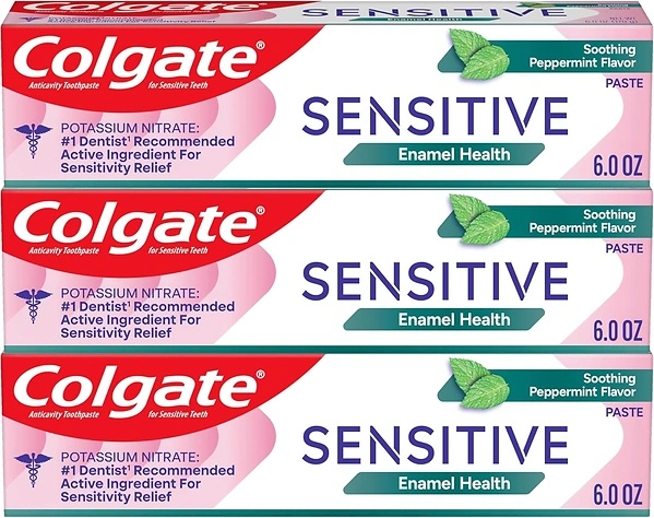 Colgate Sensitive Enamel Health Toothpaste for Sensitive Teeth, 3 Pack, 6 oz