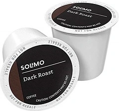 Solimo Dark Roast Coffee Pods, Compatible with Keurig 2.0 K-Cup Brewers, 100 Count