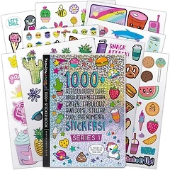 Fashion Angels 1000+ Cute Kids Stickers, Scrapbooks, Planners, 40-Page Book