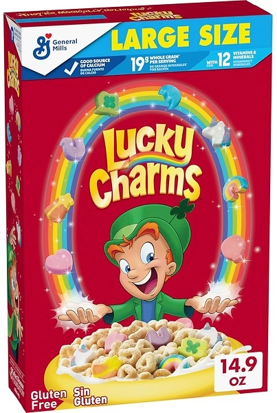 Lucky Charms Gluten Free Cereal with Marshmallows, Large Size, 14.9 OZ