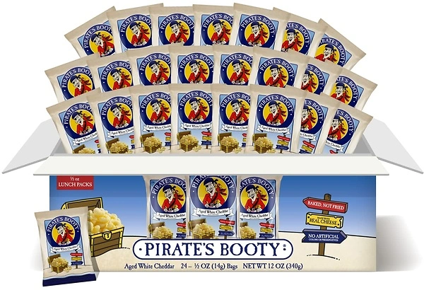 Pirate's Booty Aged White Cheddar Cheese Puffs, Gluten Free, 24 Count