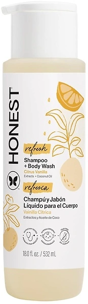 The Honest Company 2-in-1 Cleansing Shampoo Body Wash for Baby, 18 fl oz