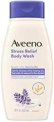 Aveeno Stress Relief Body Wash with Oat & Lavender for Sensitive Skin, 18 fl. oz