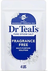 Dr Teal's Epsom Salt Magnesium Soak, Fragrance-Free, 4 lbs