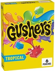 Gushers Tropical Flavors Fruit Flavored Snacks 6 Count